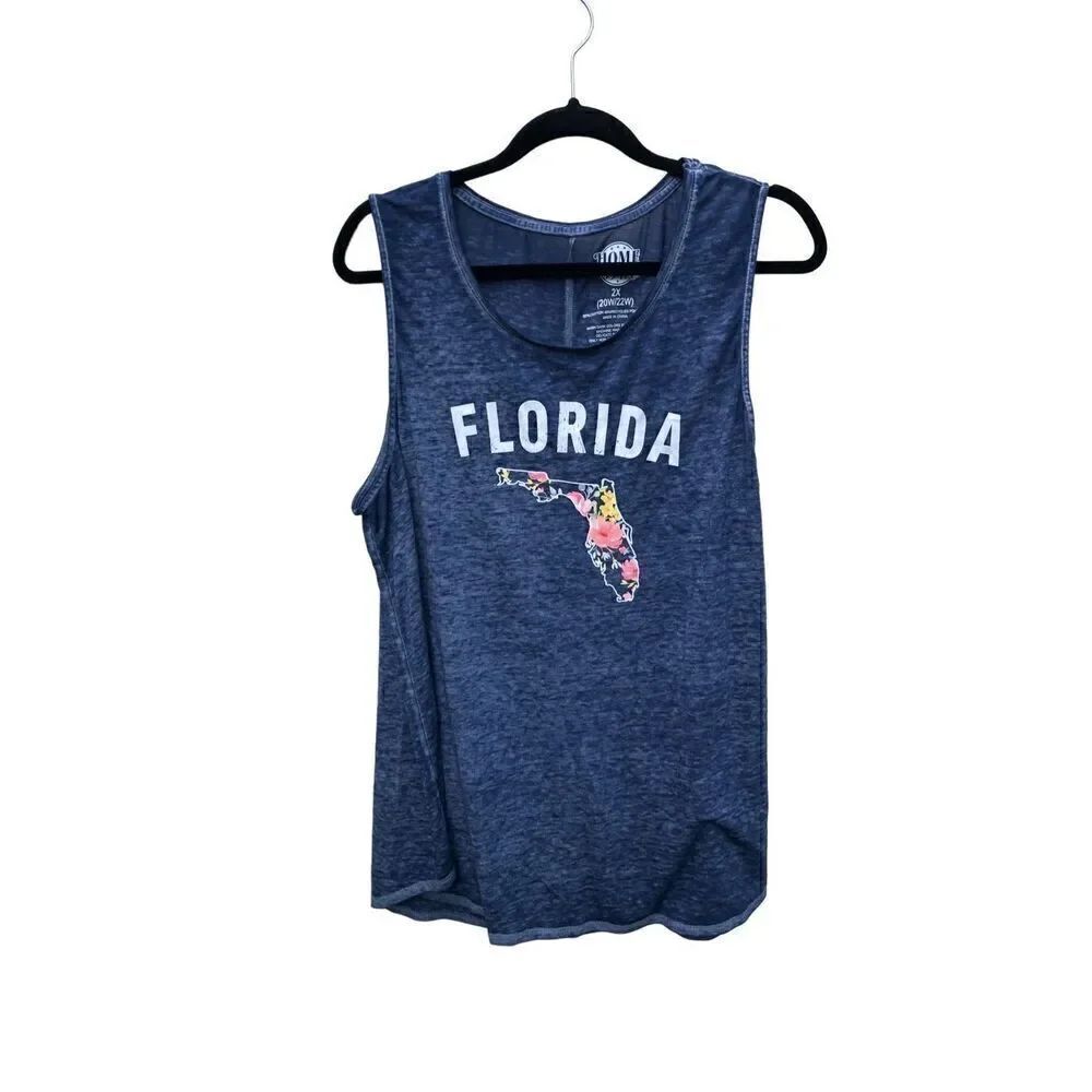 Florida 2XL Home Free Floral Tank